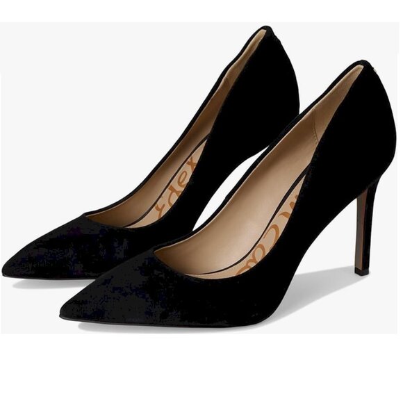Sam Edelman Women's Hazel Black Suede Pointed Toe Pumps Size 10 Wide New - Picture 5 of 12
